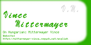 vince mittermayer business card